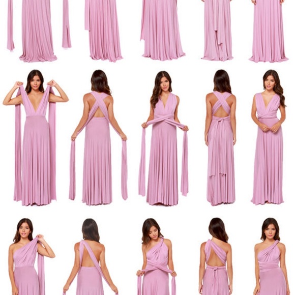 Lulu’s Multi Way Bridesmaids Dress in Burgundy - Picture 3 of 3